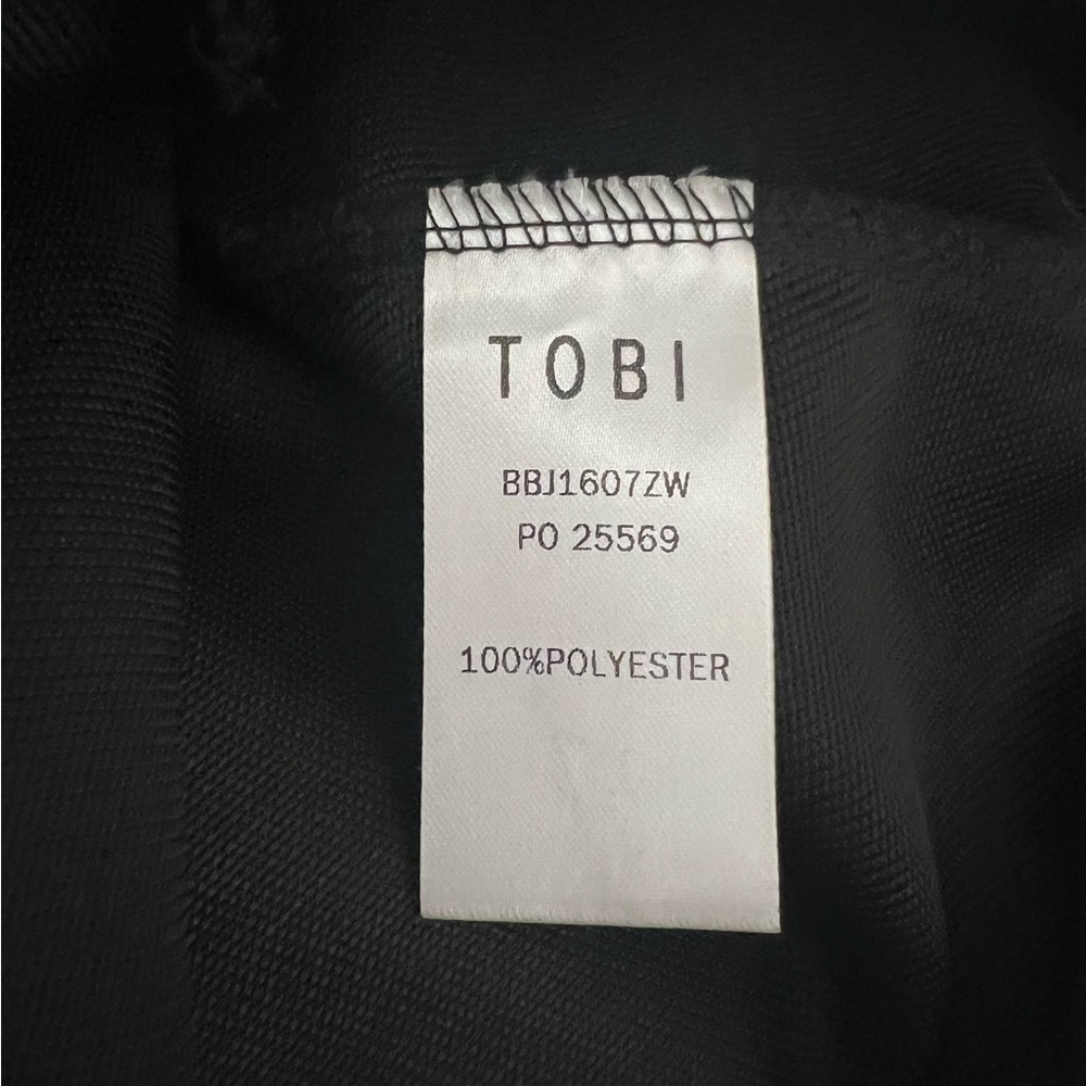 TOBI WOMENS SWEETHEART PEPLUM DEEP BACK CUT BLACK SHORTS ROMPER SIZE SMALL - Picture 10 of 10